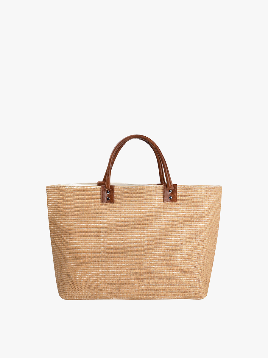 Large Straw Tote w/ Dual Handles