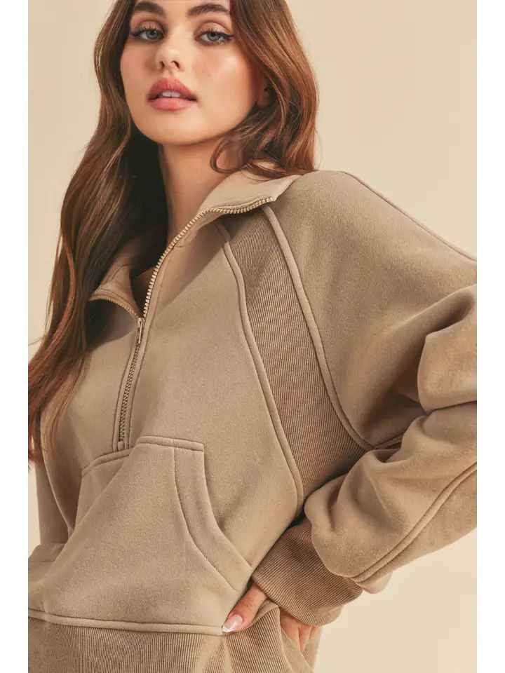 Half-Zip Pullover Sweatshirt