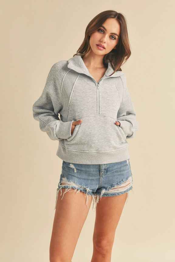 Half-Zip Pullover Sweatshirt