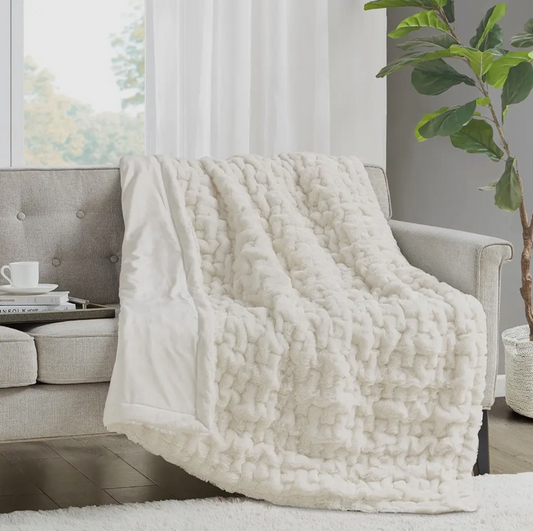 Ruched Throw Blanket