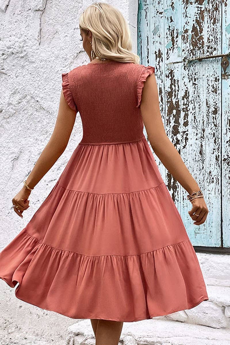 Rust Sleeveless Dress