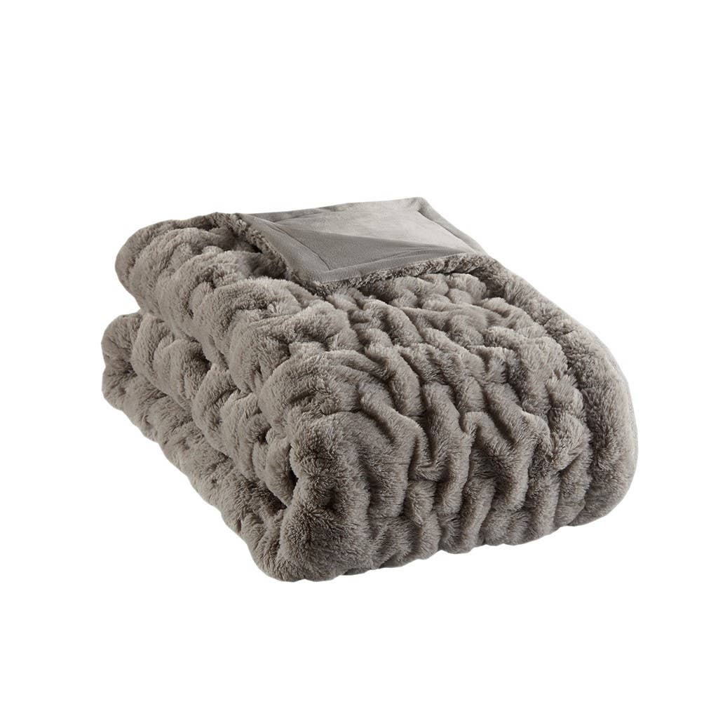 Ruched Throw Blanket