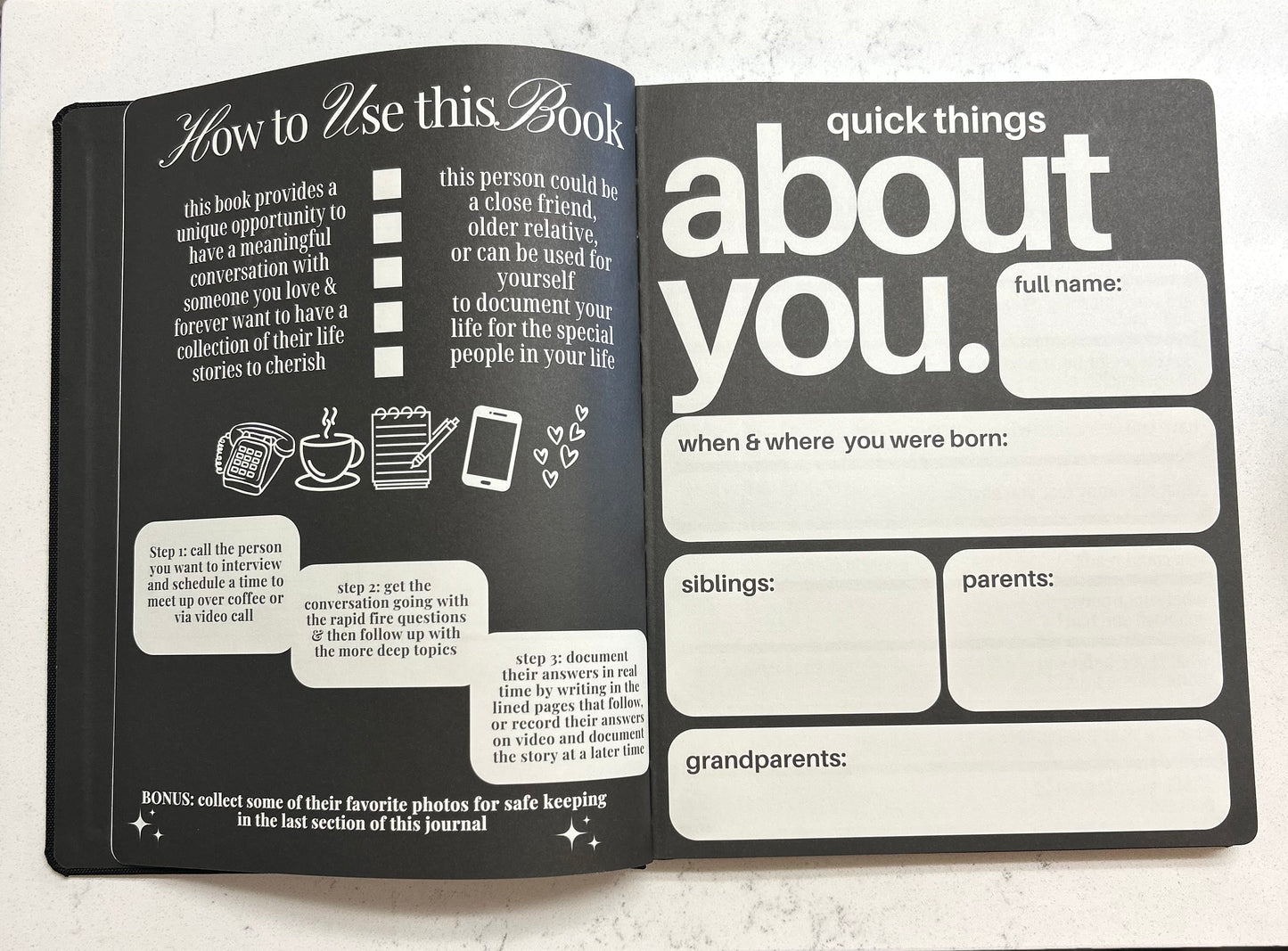 Your Story is Worth Sharing - Coffee Table Journal Keepsake