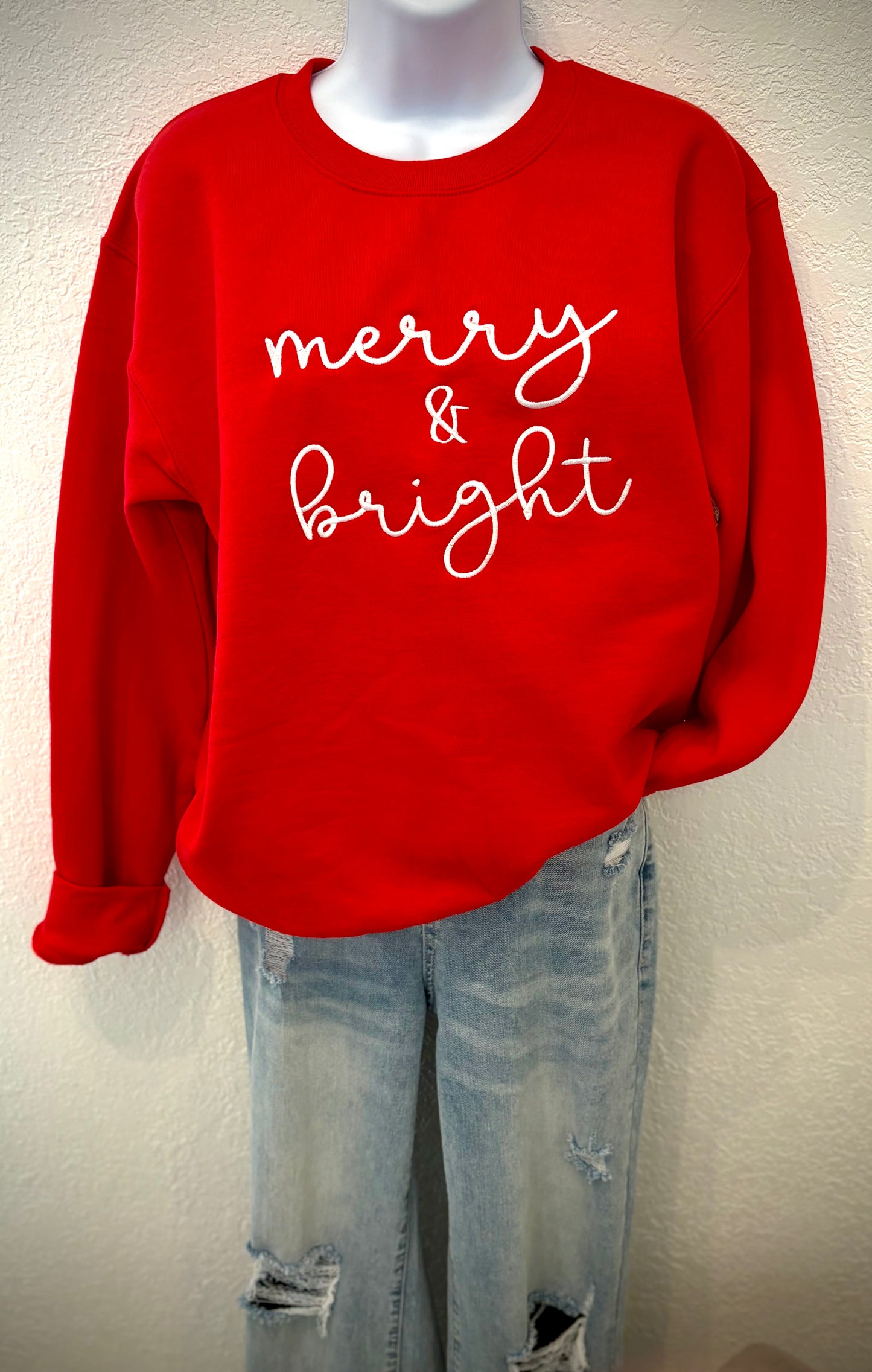 Embroidered Christmas Sweatshirt
