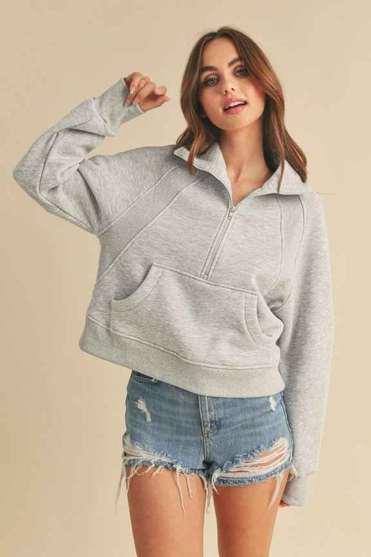 Half-Zip Pullover Sweatshirt